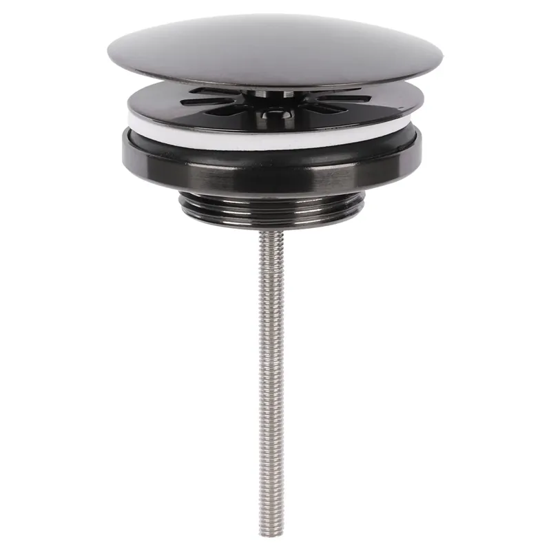 Direct Verzonden Differnz afvoerplug always open | gun metal | 72mm