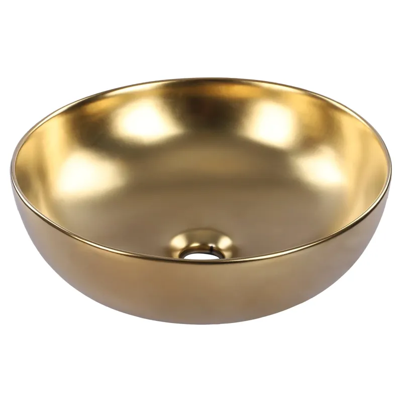 Differnz waskom keramiek | mat goud | Ø 40 x 13.5 cm Beperkte Voorraad
