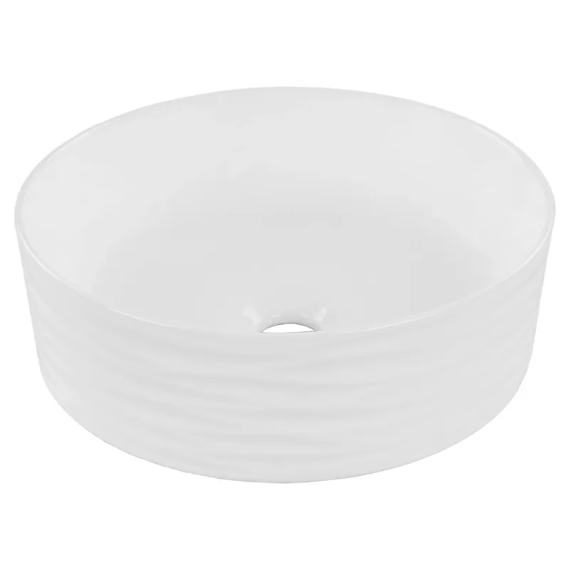 Differnz Wave waskom keramiek | wit | Ø 37 x 12 cm Lage Prijs