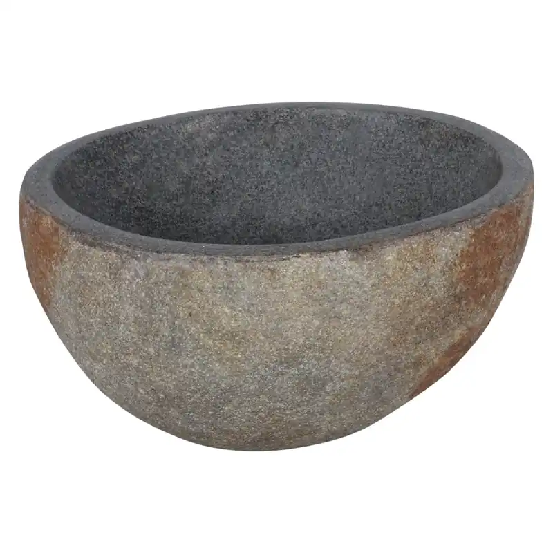 Beste Prijs Differnz Nusa waskom riviersteen | Ø 35-39 x 15 cm