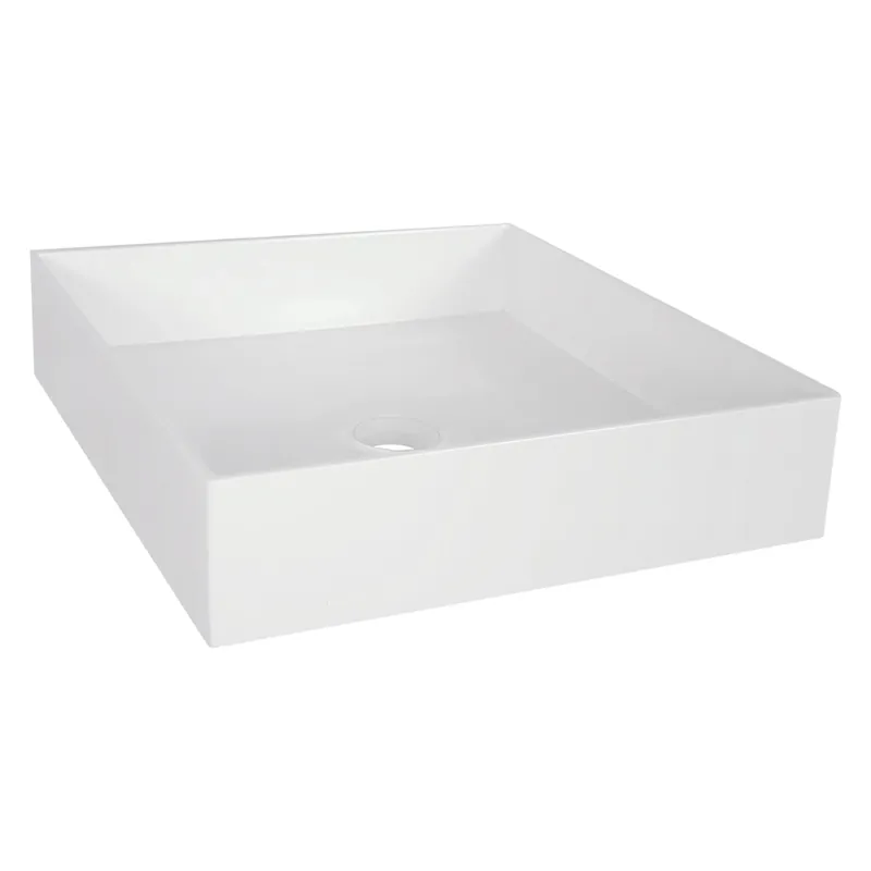Voordeelprijs Differnz Jura waskom polybeton | wit | 42 x 42 x 10 cm