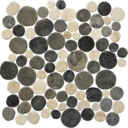 Terre d'Azur Stone Coins Biancone/Silva Grey 30x30 cm Favoriet