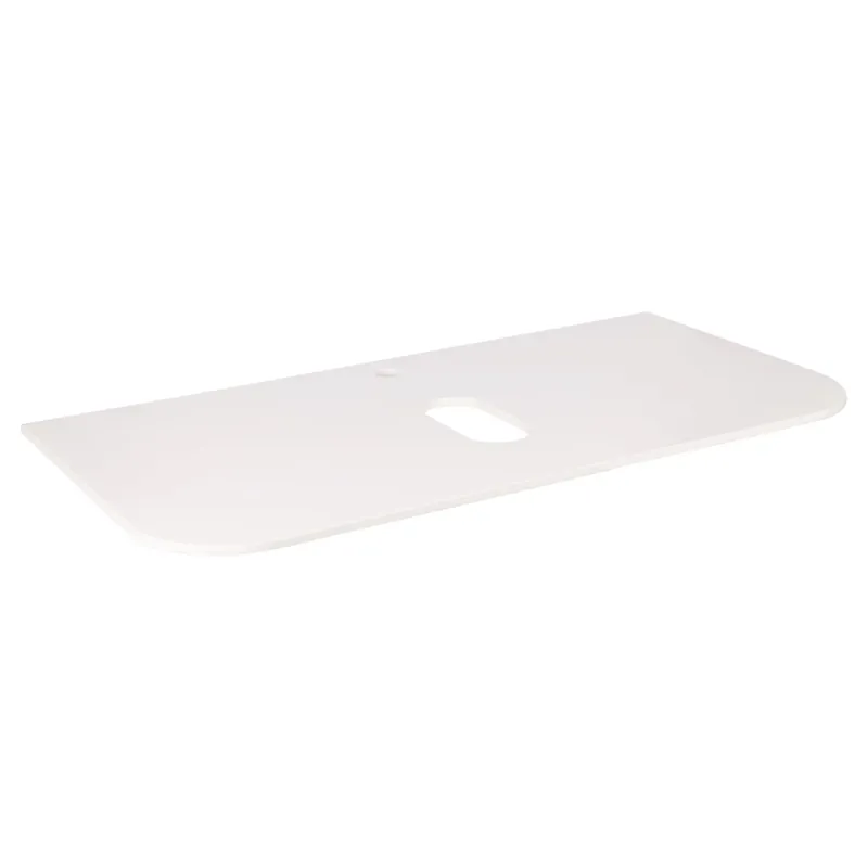 Differnz Olle wastafelblad | wit | 90 x 46 x 1.1 cm Op = Op