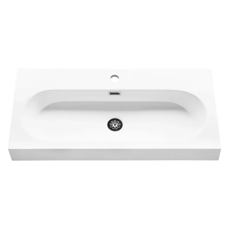 Differnz Somero wastafel 1 kraangat | wit | 80 cm Snelle Levering