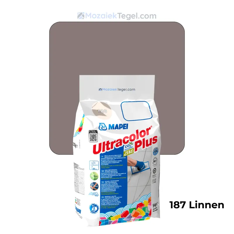 Weekendaanbieding Mapei | Ultracolor Plus | 187 Linnen | Cementgebonden | Voegmiddel | 5KG