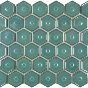 The Mosaic Factory Hexagon by Osiris Hertman Forest Green Glossy Shop Nu