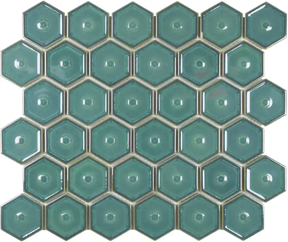 The Mosaic Factory Hexagon by Osiris Hertman Forest Green Glossy Shop Nu