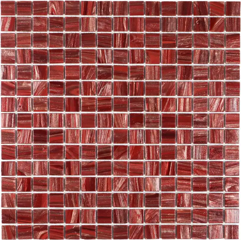 The Mosaic Factory Amsterdam Mozaiek Tegel Vierkant - Wine Red Vein Aanbieding