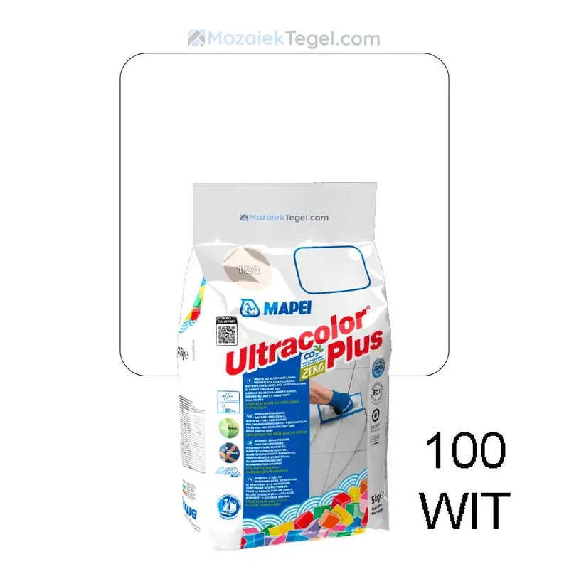 Mapei | Ultracolor Plus | 100 Wit | Cementgebonden | Voegmiddel | 5KG Betaalbaar