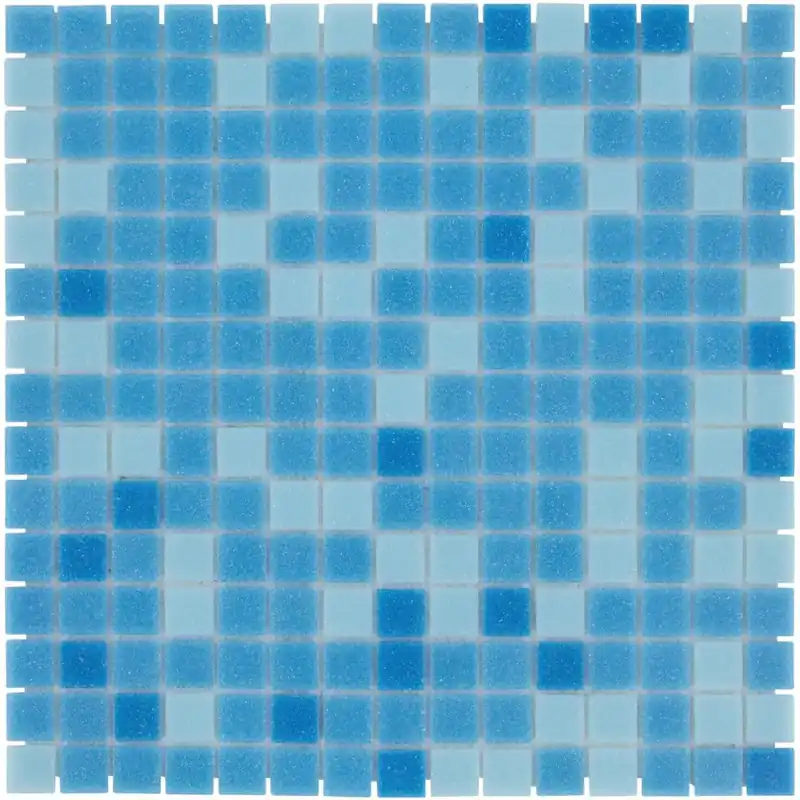 The Mosaic Factory Amsterdam Mozaiek Tegel Vierkant - Blauw Mix Glas Basic 322x322 mm Koopje