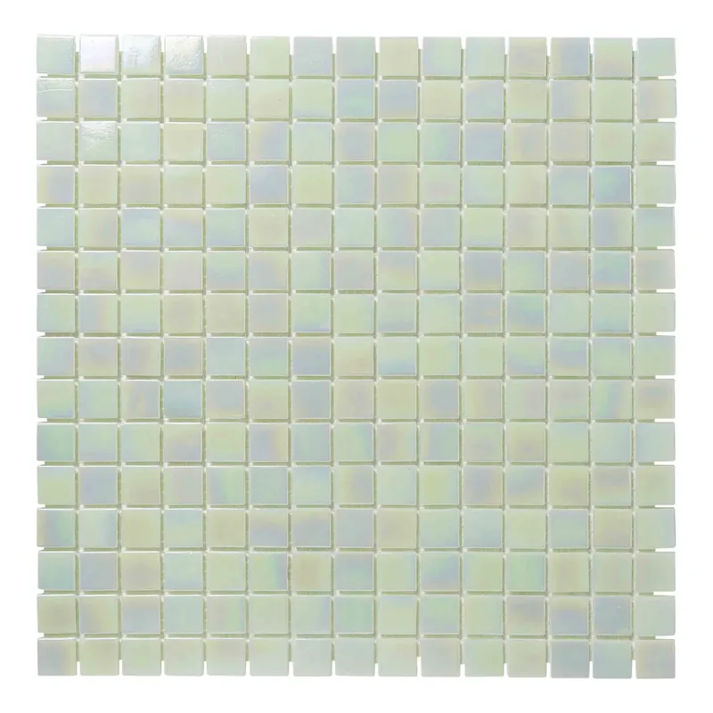 The Mosaic Factory Amsterdam Mozaiek Tegel Vierkant - Licht Groen Glas Parelmoer Serie 322x322 mm Nieuw