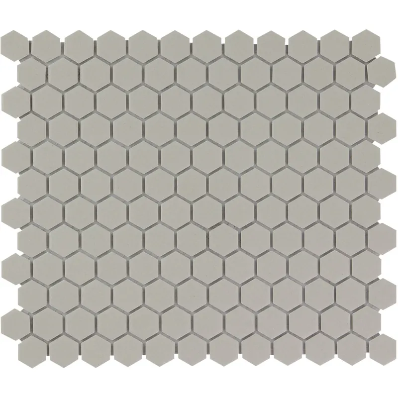 The Mosaic Factory London Mozaiek Tegel Hexagon - Grijs Porselein Ongeglazuurd, R11 260x300 mm Exclusieve Aanbieding