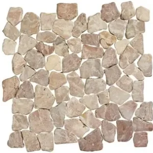 Finale Uitverkoop Stone Line Palladiana Mozaiek Tegel Breuk - Beige / Rose Marmer Ongeglazuurd 300x300mm