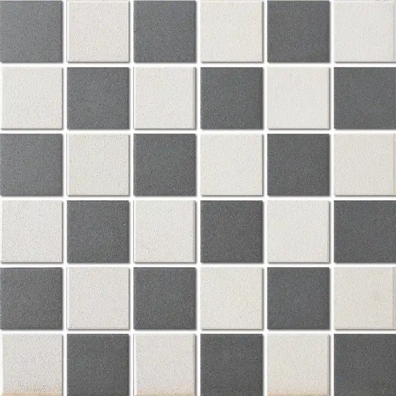 The Mosaic Factory London Mozaiek Tegel Vierkant - Schaakbord Porselein Ongeglazuurd, R11 309x309 mm Speciale Aanbieding