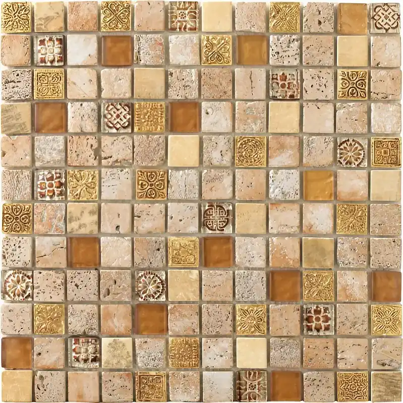 Mozaïek tegels Imperium goud 30x30 - Vierkant Wandtegels Glas Beste Prijs