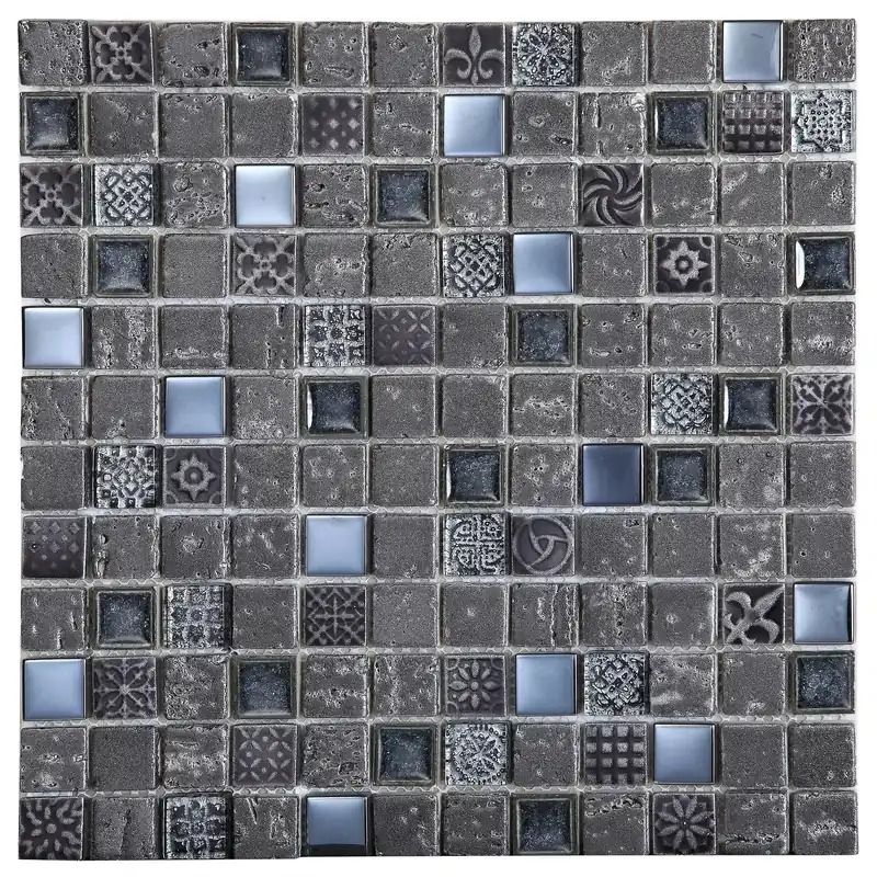 Favoriet Mozaïek tegels Imperium Grafiet 30x30 - Vierkant Wandtegels Glas