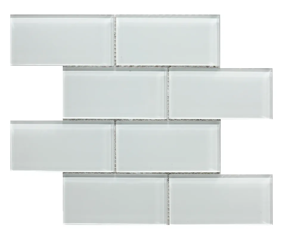 Speciale Aanbieding Mozaïek tegels Metro Wit 30x30 - Rechthoek Wandtegels Glas
