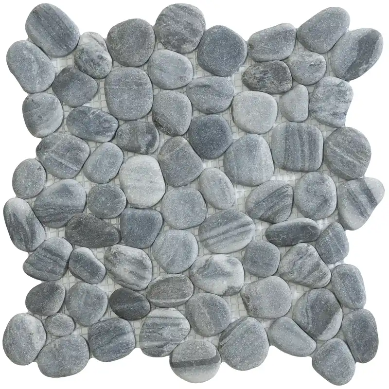 Lage Kosten Mozaïek tegels Perla Niveau Grijs 26,5x26,5 - Kiezels Wand en vloer Natuursteen