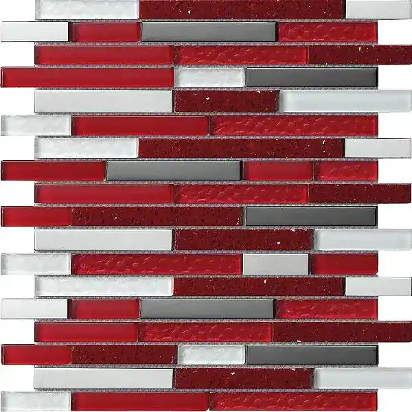 Mozaïek tegels Kwarts Rood 30x30 - Rechthoek Wandtegels Glas Betrouwbaar
