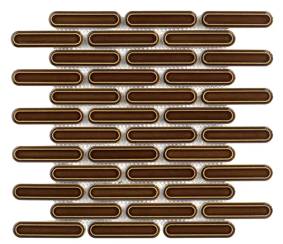 Mozaïek tegels Dublin Karamel Glans 30x30,6 - Ovaal Wandtegels Geglazuurde porseleinen steengoed Populair