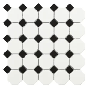 Lage Prijs Mozaïek tegels Octogon Wit Mat 29,5x29,5 - Octagon Wand en vloer Geglazuurde porseleinen steengoed