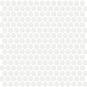 Voordeelprijs Mozaïek tegels Penny Wit Glans 31,5x29,1 - Rond Wand en vloer Geglazuurde porseleinen steengoed