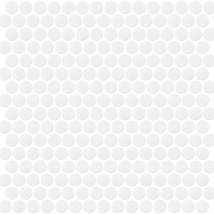 Tijdelijk Beschikbaar Mozaïek tegels Penny Wit Mat 31,5x29,1 - Rond Wand en vloer Geglazuurde porseleinen steengoed