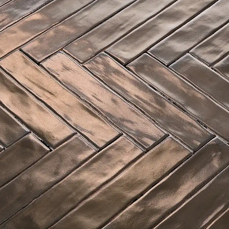 Dateg Wandtegel Handvorm Aged Bronze 5x25 Beperkt Aanbod