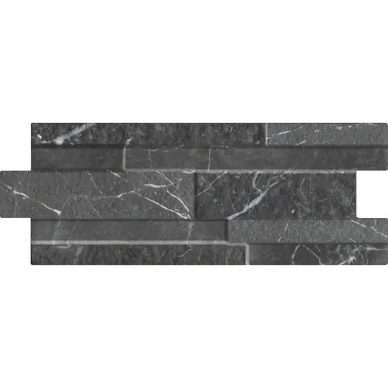 Laatste Kans Keradom Marmi 16KMABL Wandtegel 160X400 Black 8-12mm Mat