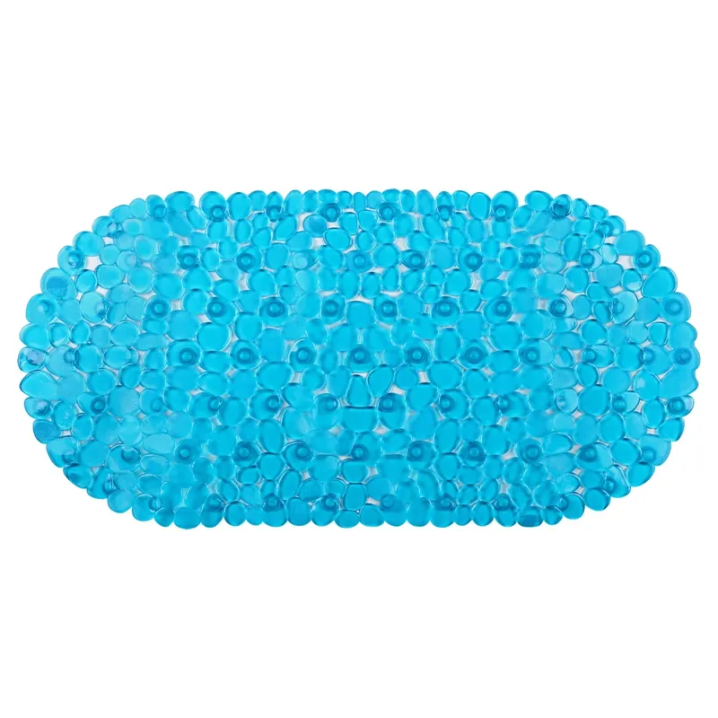 Differnz Lapis inlegmat bad - 100% PVC - anti-slip laag - 70 x 35 cm - blauw transparant Nu Kopen