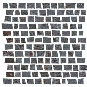 Actieprijs Mozaïektegel Serenissima Costruire 1062376 WAMoz.300X300 Nero 10mm Mat F:Random