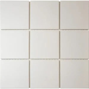 Veilige Betaling The Mosaic Factory London Mozaiek Tegel Vierkant - Super Wit Porselein Ongeglazuurd, R11 95x95x6 mm