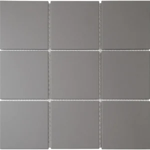 Veilige Betaling The Mosaic Factory London Mozaiek Tegel Vierkant - Donker Grijs Porselein Ongeglazuurd, R11 95x95x6 mm