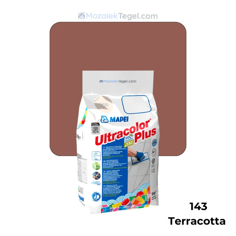 Op = Op Mapei | Ultracolor Plus | 143 Terracotta | Cementgebonden | Voegmiddel | 5KG
