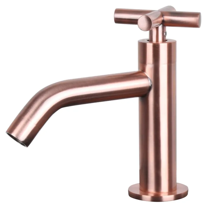 Differnz koudwaterkraan kruis - rood koper Speciale Aanbieding