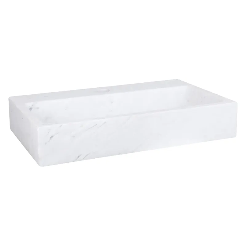Differnz Flat fontein marmer - 38 x 24 x 8 cm - wit Koop Vandaag