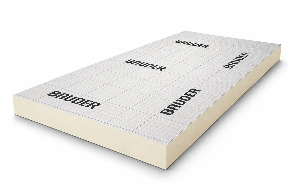 Bauder PIR 2-zijdig aluminium 2400x1200x100mm Rd:4.50 (2,88 m²) Populair