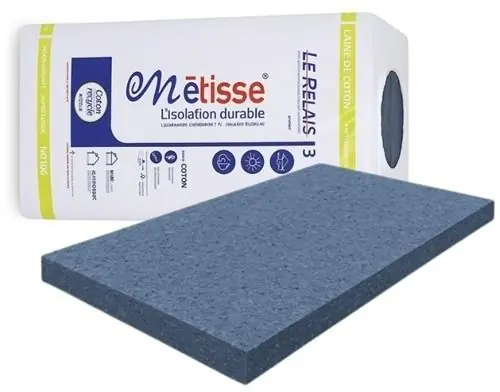 Favoriet Metisse katoenvezelplaten 1200x600x180mm Rd:4.60 3pl/pak (=2,16 m2)