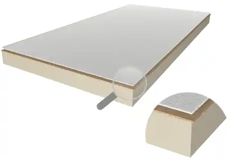PIR + Agnes plafondplaten wit linnen 1200x600x120+12mm Rd:5.45 (=0,72m²) Aanbieding