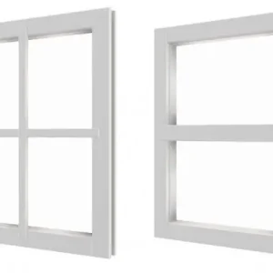 Actieprijs Vastraam enkel wit Douglas kozijnmaat 64,2×81,2cm / sponningmaat 59,2×76,2cm
