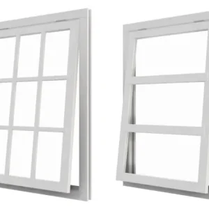 Uitzetraam enkel wit Douglas 76,8×116,8cm +kozijn 90,2×130,2cm incl beslag Betaalbaar