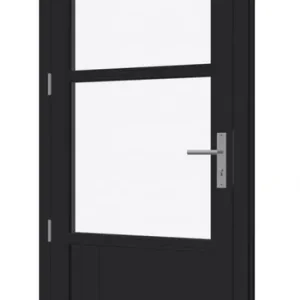Steellook paneeldeur enkel zwart gespoten Douglas 88×227,4cm + kozijn 101,2×234,5cm incl hang en sluitwerk Meest Verkocht