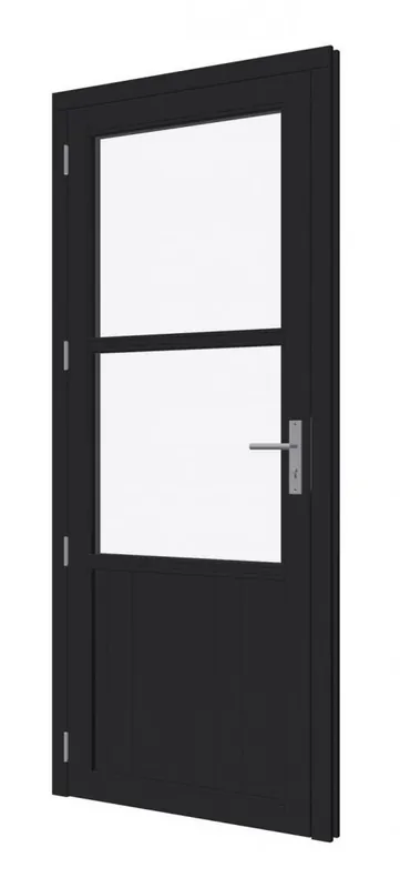 Steellook paneeldeur enkel zwart gespoten Douglas 88×227,4cm + kozijn 101,2×234,5cm incl hang en sluitwerk Meest Verkocht