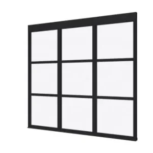 Nieuw Steellook glaswand K zwart gespoten Douglas 248x230cm