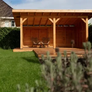 Douglas veranda met vlonders Swifterbant 600x350cm Laatste Versie