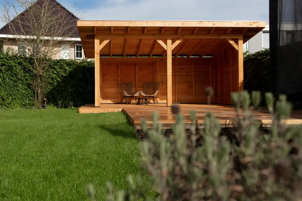 Douglas veranda met vlonders Swifterbant 600x350cm Laatste Versie