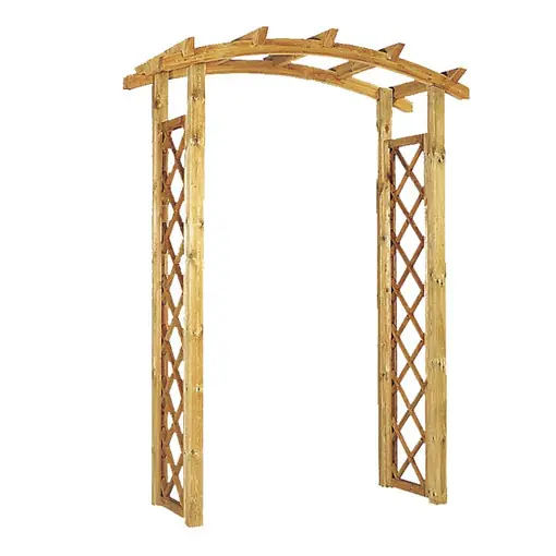 Rozenboog klein, doorgangsbreedte 120 cm, groen geïmpregneerd. Dagaanbieding