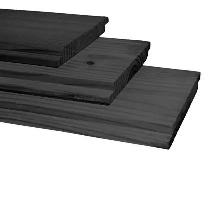 Douglas geschaafd halfhouts rabat 4xvelling 1,8 x 19,5 x 500 cm, zwart. Rechtstreeks Van De Fabrikant