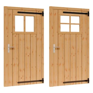 Nu Kopen Opgeklampte deur Douglas met bovenraam 93x195cm +kozijn106,4×202,1cm incl hang en sluitwerk