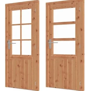 Favoriet Paneeldeur onbehandeld Douglas 83x193cm + kozijn 96,4×200,1cm incl hang en sluitwerk